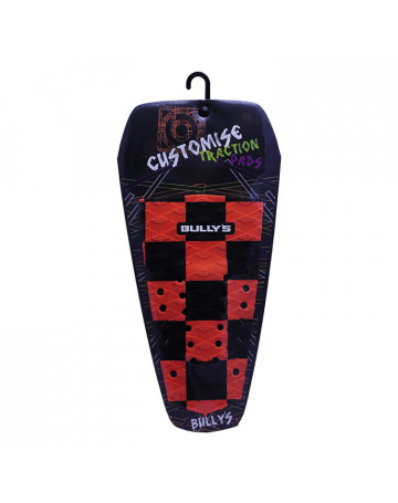 Deck Bully's Customise Traction (Centro) - Quadriculado Laranja