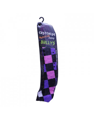 Deck Bully's Customise Traction (Lado Direito) Xadrez Roxo/Rosa