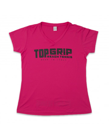 Camiseta Top Grip V Logo Mono Play Rosa