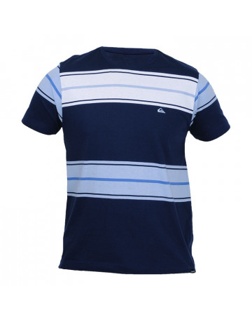 Camiseta Quiksilver Stripe One - Azul