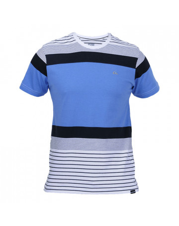 Camiseta Quiksilver Double Stripe - Azul