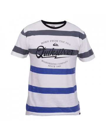 Camiseta Quiksilver Stripe Born - Bege