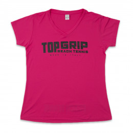 Camiseta Top Grip V Logo Mono Play Rosa