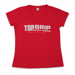 Camiseta Top Grip V Logo Mono Play Vermelha